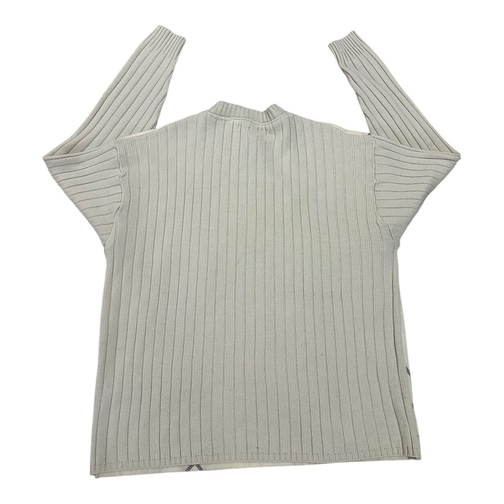 Vintage Trutus Biancarra Sweater Mens XL Knit 90s Diamonds Beige Brown Retro - Picture 5 of 8